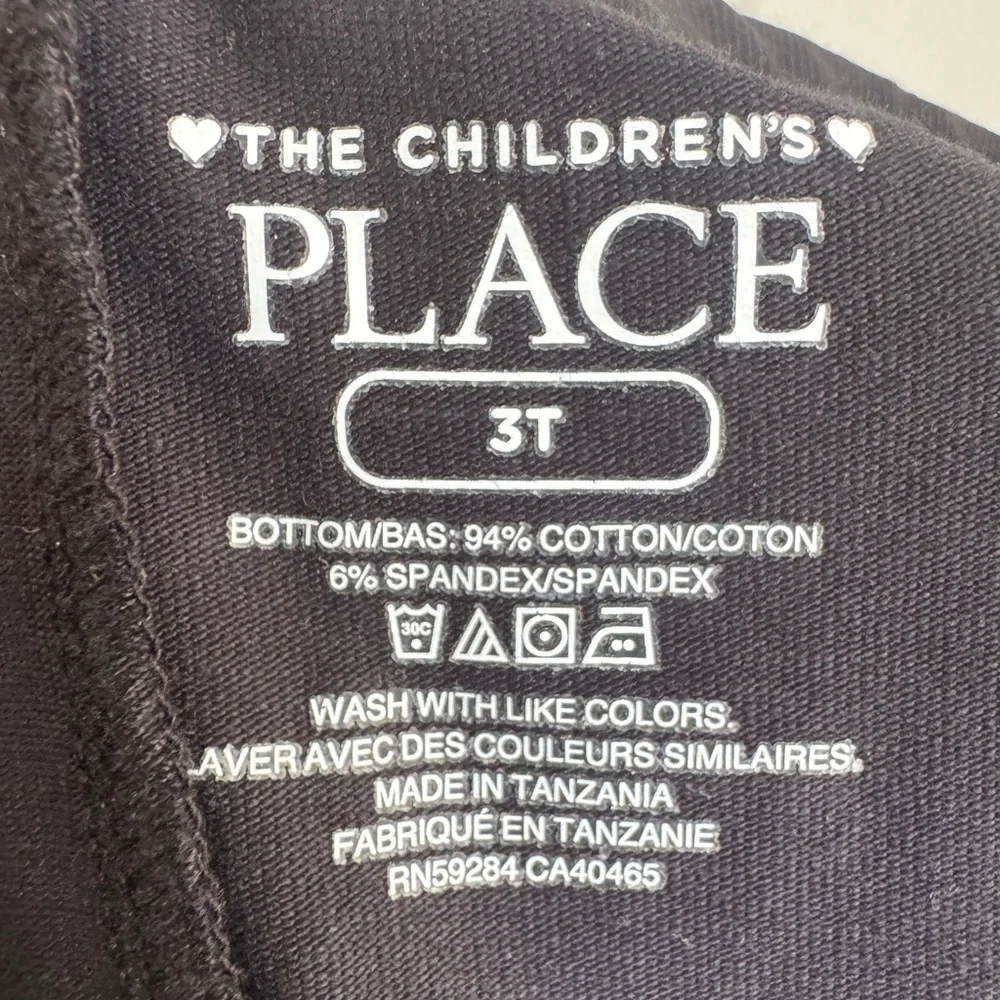NWOT The Children's Place 3T Girls Black Stretchy Leggings Capris Pants